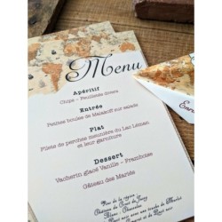 menu-mariage-personnalise-voyage-mappemonde-vintage-terracotta