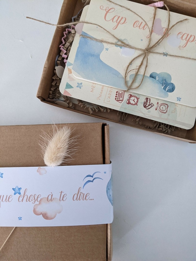 Box Cadeau Demande Parrain/Marraine I Annonce sexe bébé Option Aucun